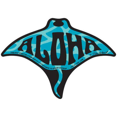 Aloha Manta Ray Sticker