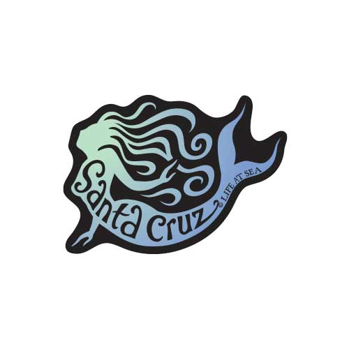 Santa Cruz Mermaid Sticker-Life At Sea by Tim Ward – Life At Sea Co