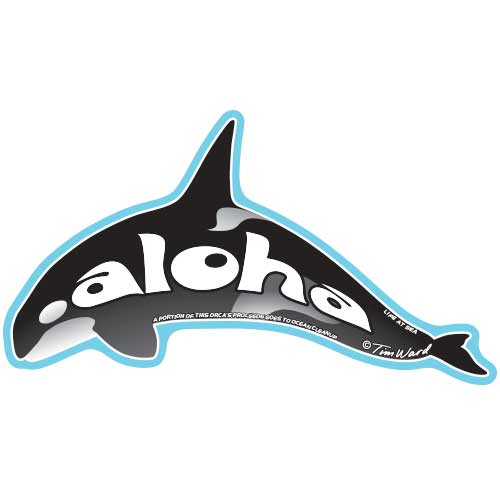 Aloha Orca Sticker