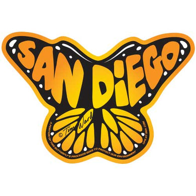 San Diego Butterfly Sticker