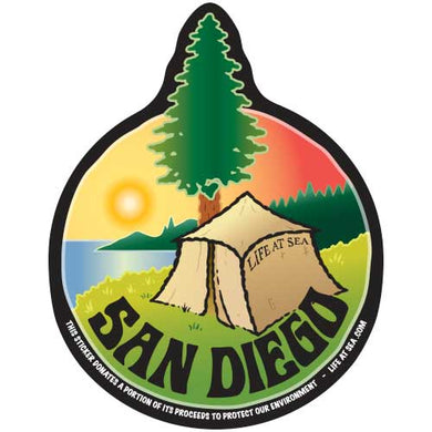 San Diego Camping Day Sticker