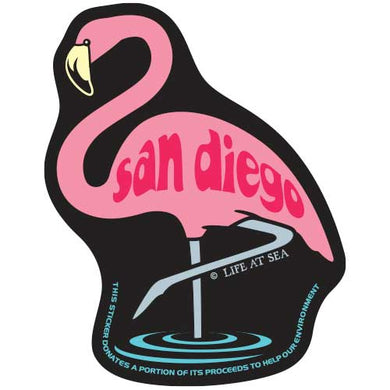 San Diego Flamingo Sticker