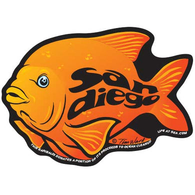 San Diego Garibaldi 'CA State Marine Fish' Sticker