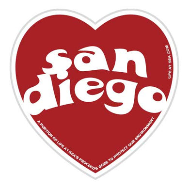 San Diego Heart Sticker