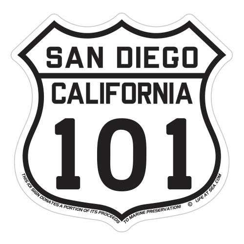 San Diego Highway 101 Sticker - Life At Sea by Tim Ward – Life At Sea Co
