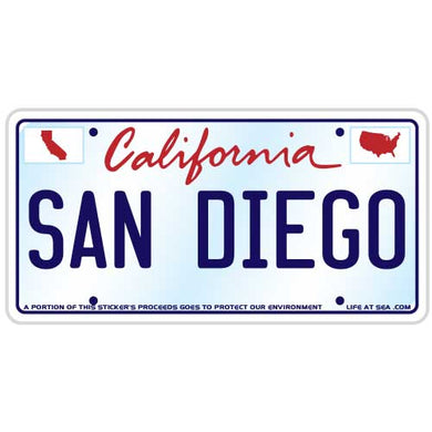 San Diego License Plate Sticker