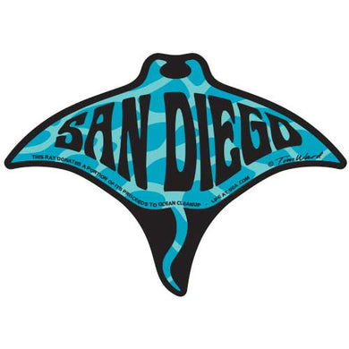 San Diego Manta Ray Sticker