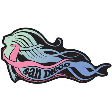San Diego Mermaid Breast Cancer Research Sticker