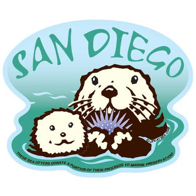 San Diego Otter Sticker (Blue)