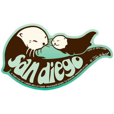 San Diego Otter Sticker (Green)