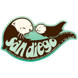 San Diego Otter Sticker (Green)