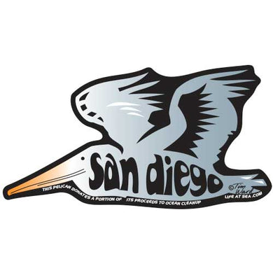San Diego Pelican Sticker