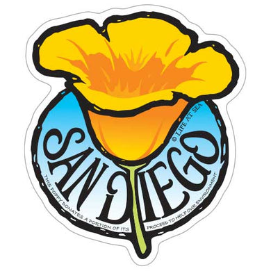 San Diego Poppy Sticker