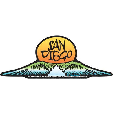 San Diego Sunset Wave Sticker