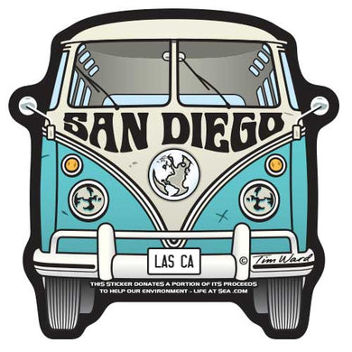 San Diego VW Bus 'Front' Sticker