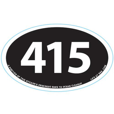 San Francisco Area Code 415 Sticker (Black)