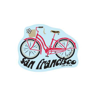 San Francisco Cruiser Bike 'Small Sticker'