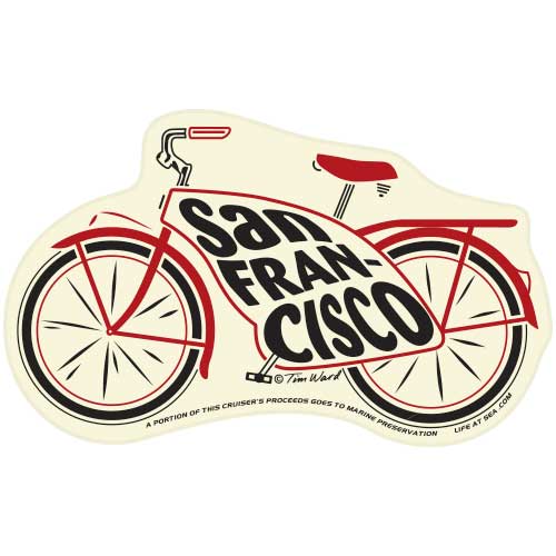 bicycle sticker shop near me San Francisco Cruiser Bike Sticker
