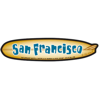 San Francisco Longboard Surfboard Sticker