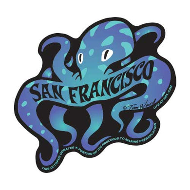 San Francisco Octopus Sticker (Purple)
