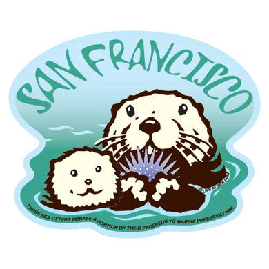 San Francisco Otter Sticker (Blue)