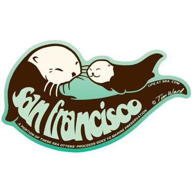 San Francisco Otter Sticker (Green)