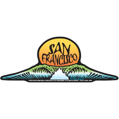 San Francisco Sunset Wave Sticker