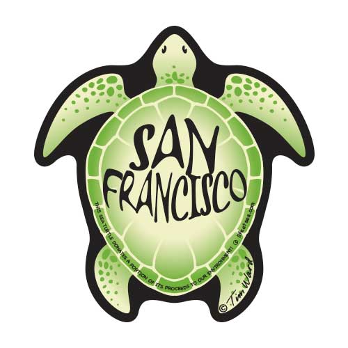 San Francisco Turtle Sticker - Life At Sea by Tim Ward – Life At Sea Co