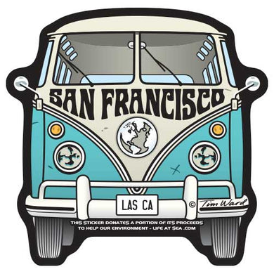 San Francisco VW Bus 'Front' Sticker