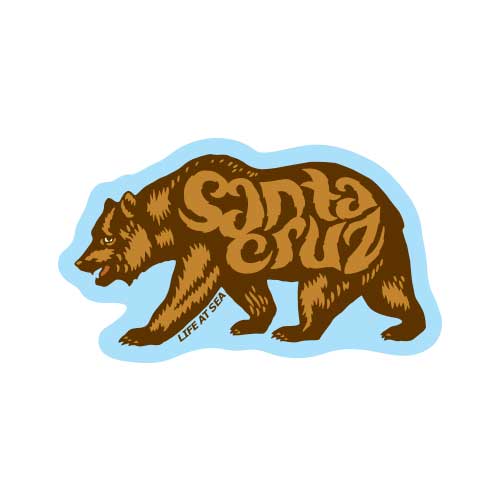 Santa Cruz Bear Sticker Life At Sea by Tim Ward Life At Sea Co