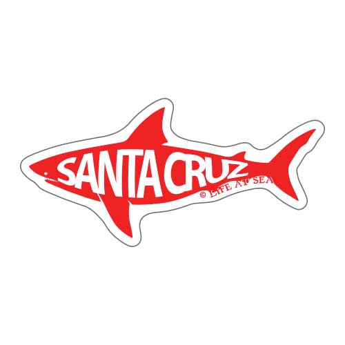 Santa Cruz Shark Sticker Life At Sea by Tim Ward Life At Sea Co